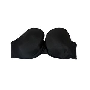 Cacique Strapless Multi-way Bra Womens 40DD Black Smooth Boost Underwire Push Up